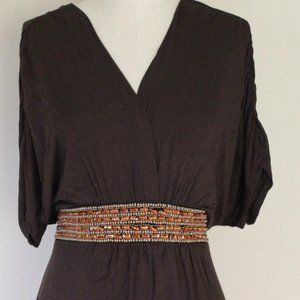 MAURICES *Vintage* Brown Beaded Dress